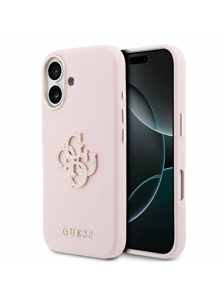 Guess Guess PU Gyanta Logó Hátsó Tok iPhone 17-hez Rózsaszín