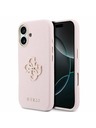 Guess Guess PU Gyanta Logó Hátsó Tok iPhone 17-hez Rózsaszín