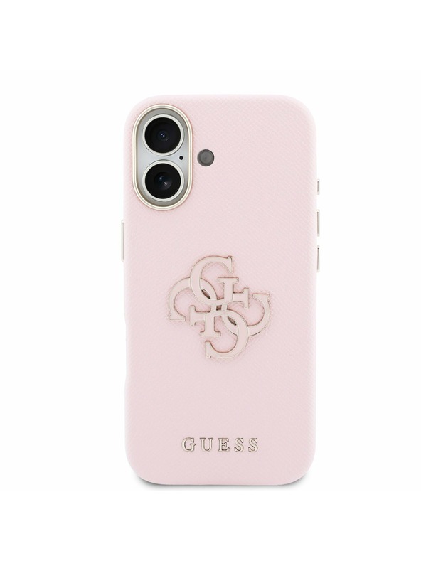Guess Guess PU Gyanta Logó Hátsó Tok iPhone 17-hez Rózsaszín