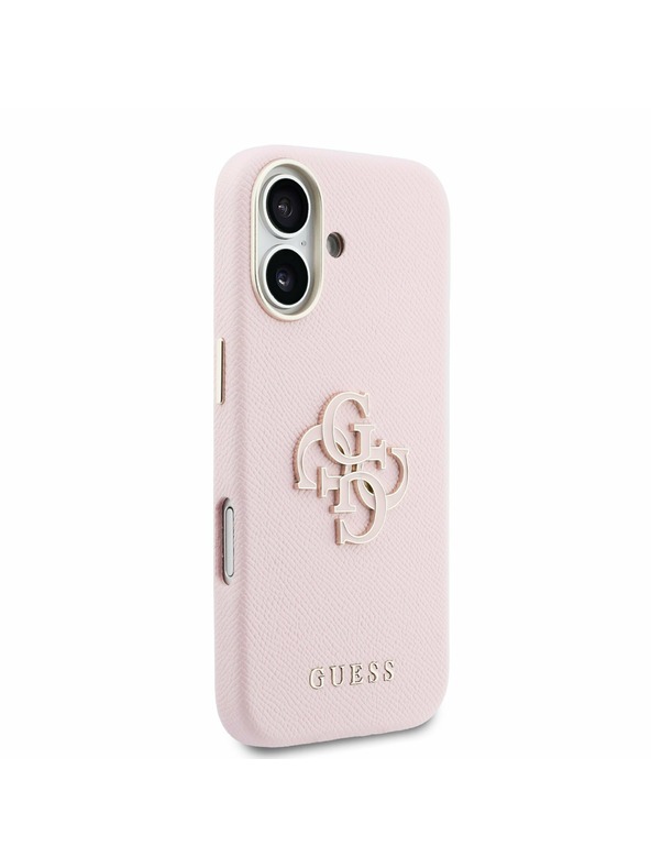 Guess Guess PU Gyanta Logó Hátsó Tok iPhone 17-hez Rózsaszín