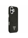 Guess Guess PU Bőr Háromszög Logó MagSafe Hátsó Tok iPhone 17-hez Fekete