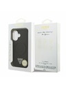 Guess Guess PU Bőr Háromszög Logó MagSafe Hátsó Tok iPhone 17-hez Fekete