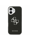 Guess Guess PU Szemcsés 4G Fém Logó Hátsó Tok iPhone 17-hez Fekete