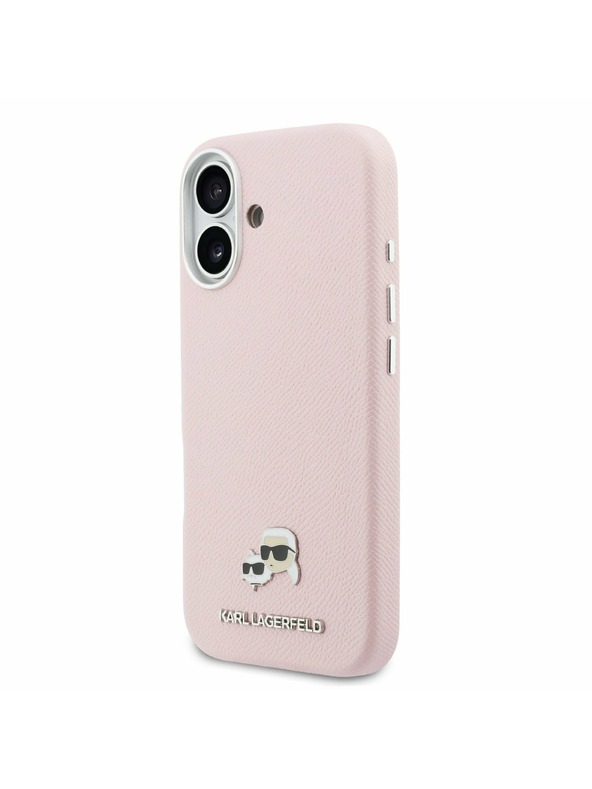 Karl Lagerfeld Karl Lagerfeld PU Karl és Choupette Fejek Csapok MagSafe Hátsó Tok iPhone 17-hez Rózsaszín