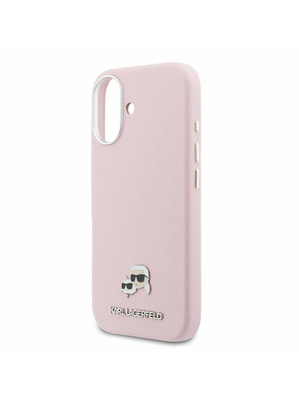 Karl Lagerfeld Karl Lagerfeld PU Karl és Choupette Fejek Csapok MagSafe Hátsó Tok iPhone 17-hez Rózsaszín