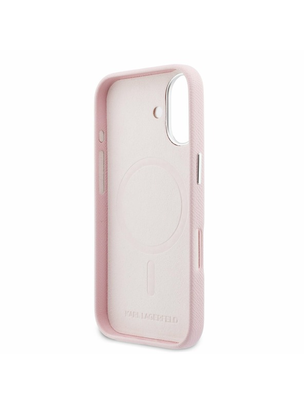 Karl Lagerfeld Karl Lagerfeld PU Karl és Choupette Fejek Csapok MagSafe Hátsó Tok iPhone 17-hez Rózsaszín