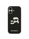 Karl Lagerfeld Karl Lagerfeld Folyékony Szilikon Dupla Fejek MagSafe Hátsó Tok iPhone 17-hez Fekete