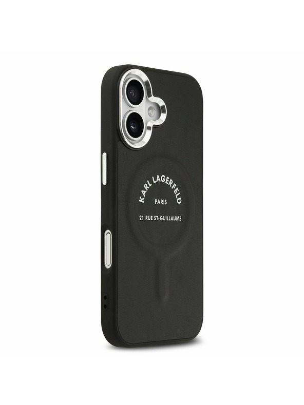 Karl Lagerfeld Karl Lagerfeld PU RSG Logó MagSafe Hátsó Tok iPhone 17-hez Fekete
