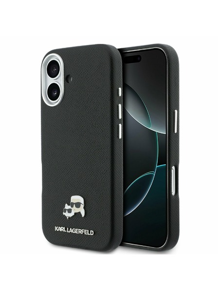 Karl Lagerfeld Karl Lagerfeld PU Karl és Choupette Fejek Csapok MagSafe Hátsó Tok iPhone 17-hez Fekete