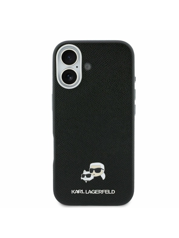 Karl Lagerfeld Karl Lagerfeld PU Karl és Choupette Fejek Csapok MagSafe Hátsó Tok iPhone 17-hez Fekete