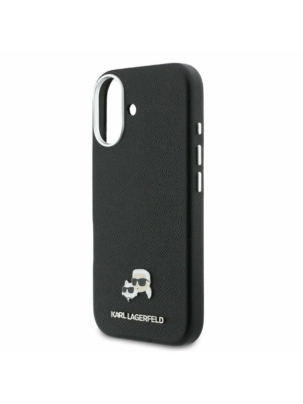 Karl Lagerfeld Karl Lagerfeld PU Karl és Choupette Fejek Csapok MagSafe Hátsó Tok iPhone 17-hez Fekete