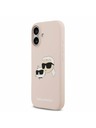 Karl Lagerfeld Karl Lagerfeld Folyékony Szilikon Dupla Fejek MagSafe Hátsó Tok iPhone 17-hez Rózsaszín