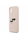 Karl Lagerfeld Karl Lagerfeld Folyékony Szilikon Dupla Fejek MagSafe Hátsó Tok iPhone 17-hez Rózsaszín
