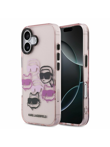 Karl Lagerfeld Karl Lagerfeld IML Multi K&CH Fejek Hátsó Tok iPhone 17-hez Rózsaszín