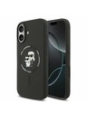 Karl Lagerfeld Karl Lagerfeld Folyékony Szilikon Karl és Choupette MagSafe Hátsó Tok iPhone 17-hez Fekete