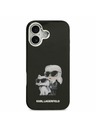 Karl Lagerfeld Karl Lagerfeld IML Akvarell Karl és Choupette Hátsó Tok iPhone 17-hez Fekete
