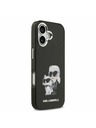 Karl Lagerfeld Karl Lagerfeld IML Akvarell Karl és Choupette Hátsó Tok iPhone 17-hez Fekete