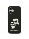 Karl Lagerfeld Karl Lagerfeld 3D Gumi Karl és Choupette Hátsó Tok iPhone 17-hez Fekete
