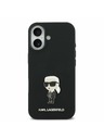 Karl Lagerfeld Karl Lagerfeld Folyékony Szilikon Fém Ikonik Hátsó Tok iPhone 17-hez Fekete