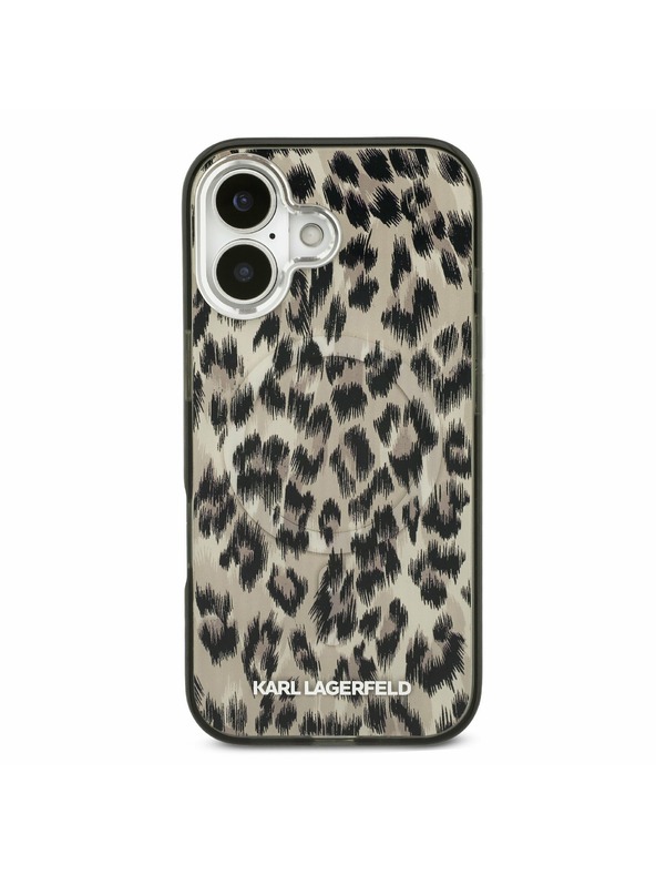 Karl Lagerfeld Karl Lagerfeld IML Leopárd MagSafe Hátsó Tok iPhone 17-hez Barna