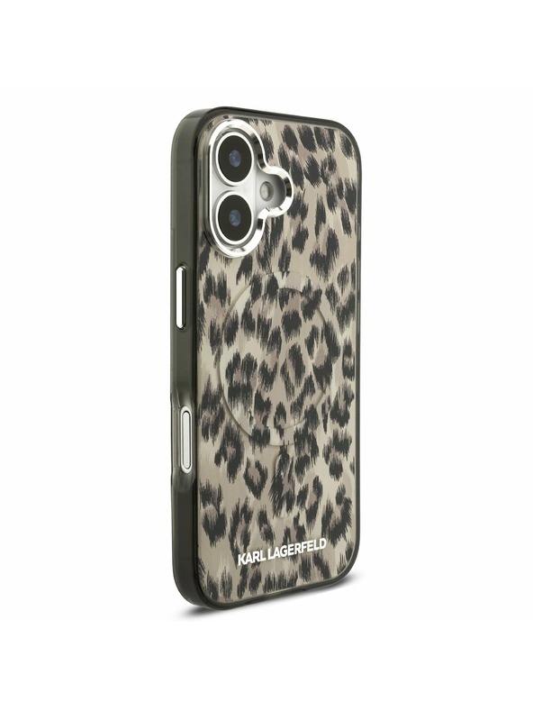 Karl Lagerfeld Karl Lagerfeld IML Leopárd MagSafe Hátsó Tok iPhone 17-hez Barna