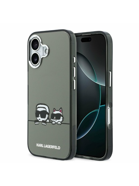 Karl Lagerfeld Karl Lagerfeld IML K&CH Fejek Logó MagSafe Hátsó Tok iPhone 17-hez Fekete