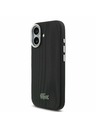 Lacoste Lacoste PVC Ikonikus Petit Pique Fém Logó MagSafe Hátsó Tok iPhone 17-hez Fekete