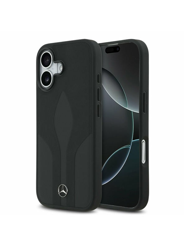 Mercedes Mercedes Bőr The Move MagSafe Hátsó Tok iPhone 17-hez Fekete