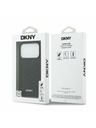 DKNY DKNY PU Leather Grid Pattern Magsafe Hátlap iPhone 17 Pro számára Black
