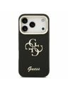 Guess Guess PU Grained 4G Logo Stand Camera Frame Hátlap iPhone 17 Pro számára Black