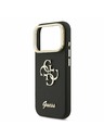 Guess Guess PU Grained 4G Logo Stand Camera Frame Hátlap iPhone 17 Pro számára Black