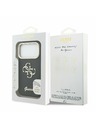 Guess Guess PU Grained 4G Logo Stand Camera Frame Hátlap iPhone 17 Pro számára Black