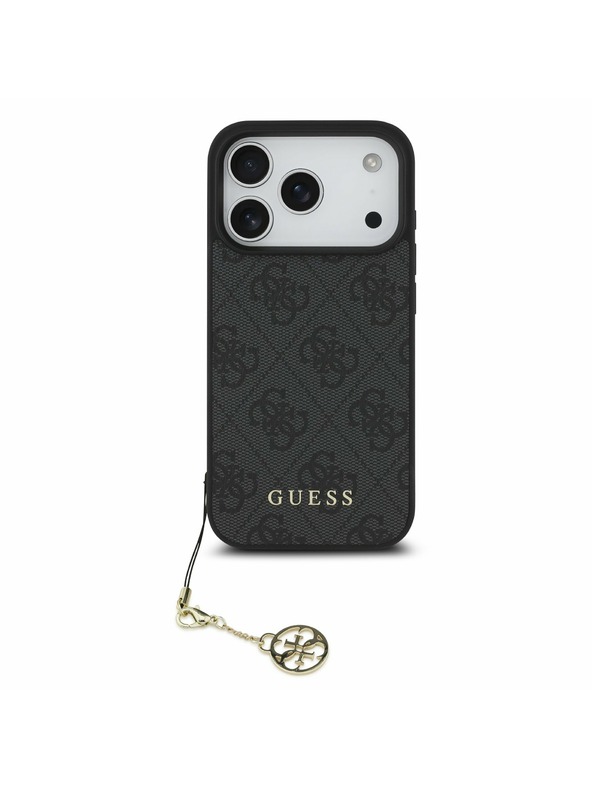 Guess Guess 4G Charm MagSafe Hátlap iPhone 17 Pro számára Tone on Tone Grey