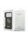 Guess Guess PU Fixed Glitter 4G Metal Logo Hátlap iPhone 17 Pro számára Black