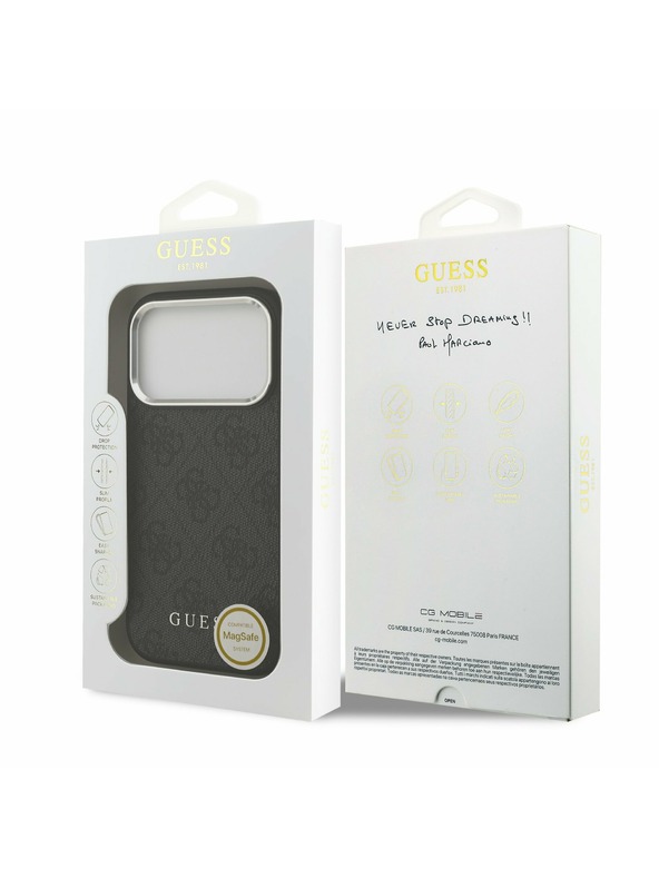 Guess Guess 4G MagSafe Hátlap iPhone 17 Pro számára Black