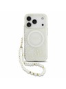 Guess Guess IML Flowers Allover Strap MagSafe Hátlap iPhone 17 Pro számára White