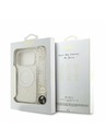 Guess Guess IML Flowers Allover Strap MagSafe Hátlap iPhone 17 Pro számára White