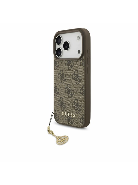 Guess Guess 4G Charm MagSafe Hátlap iPhone 17 Pro számára Tone on Tone Brown