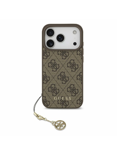 Guess Guess 4G Charm MagSafe Hátlap iPhone 17 Pro számára Tone on Tone Brown