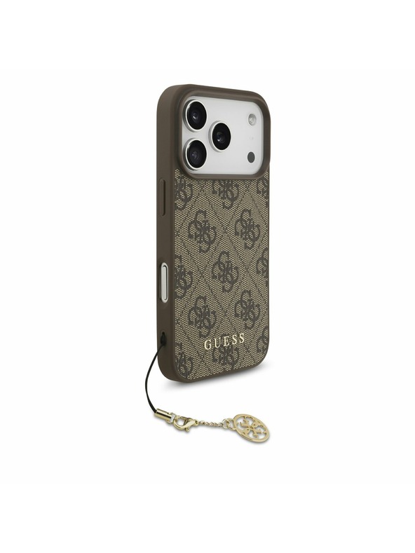 Guess Guess 4G Charm MagSafe Hátlap iPhone 17 Pro számára Tone on Tone Brown