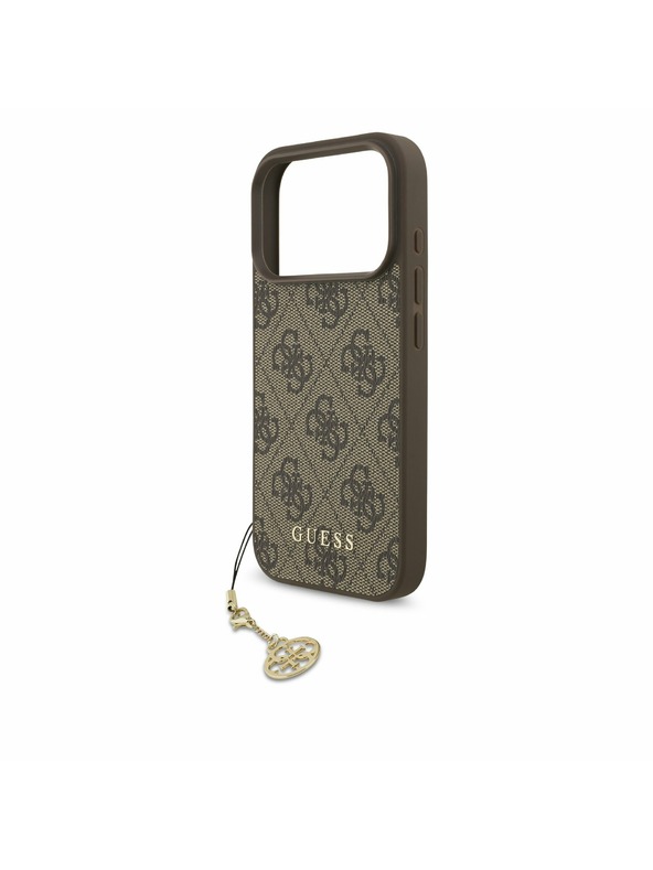 Guess Guess 4G Charm MagSafe Hátlap iPhone 17 Pro számára Tone on Tone Brown