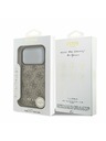 Guess Guess 4G Charm MagSafe Hátlap iPhone 17 Pro számára Tone on Tone Brown