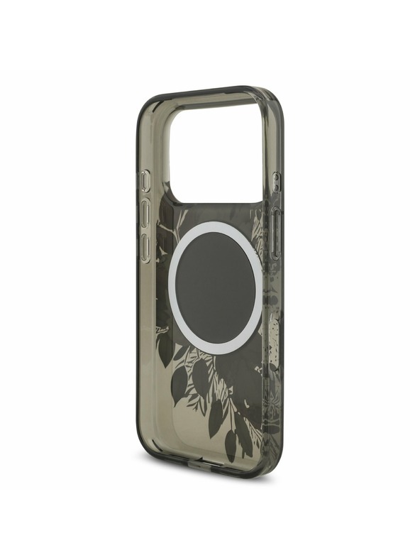 Guess Guess IML Flowers Strap MagSafe Hátlap iPhone 17 Pro számára Black