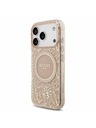 Guess Guess IML Flowers Allover Strap MagSafe Hátlap iPhone 17 Pro számára Pink