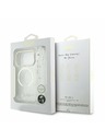 Guess Guess IML Glitter Script Strap MagSafe Hátlap iPhone 17 Pro számára Transparent