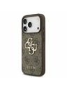 Guess Guess PU 4G Metal Logo Strap Hátlap iPhone 17 Pro számára Brown