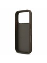 Guess Guess PU 4G Metal Logo Strap Hátlap iPhone 17 Pro számára Brown