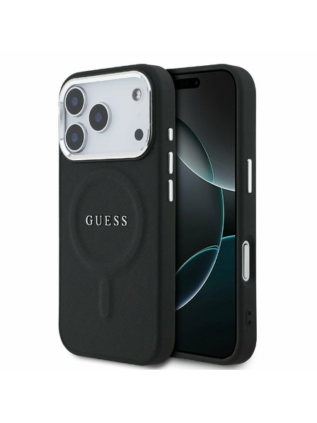 Guess Guess PU Saffiano MagSafe Hátlap iPhone 17 Pro számára Black