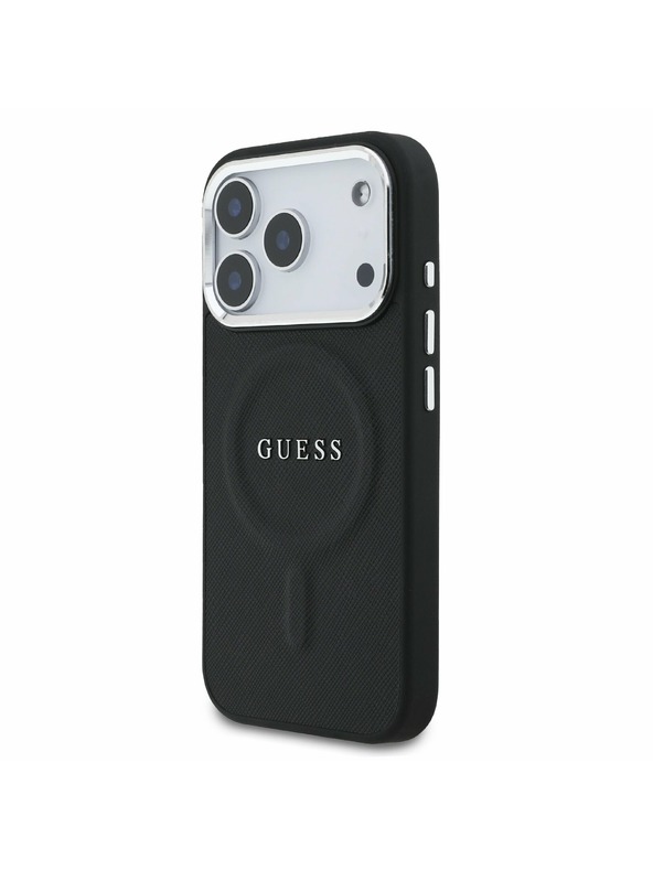 Guess Guess PU Saffiano MagSafe Hátlap iPhone 17 Pro számára Black