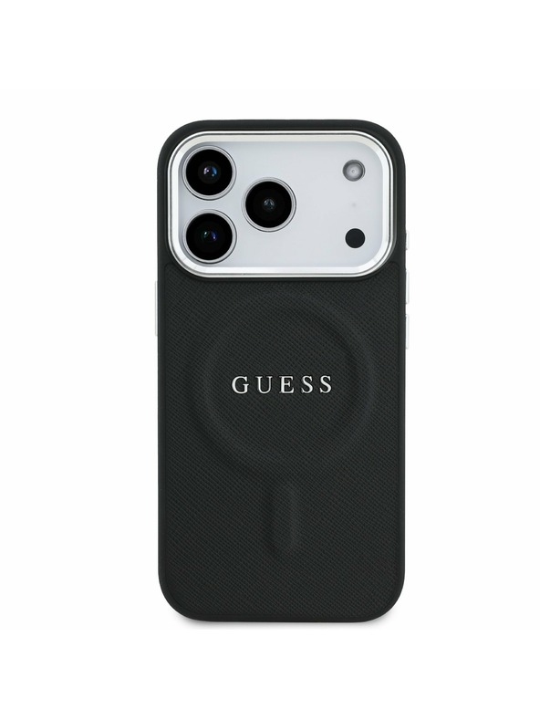 Guess Guess PU Saffiano MagSafe Hátlap iPhone 17 Pro számára Black